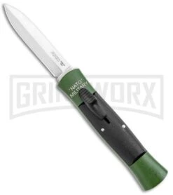 AKC 007 Concord NATO Military Dagger OTF Auto Knife Green/Black - Satin