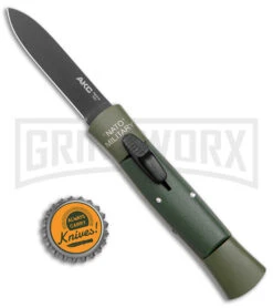 AKC 007 Concord NATO Military Green OTF Automatic Knife - Black Flat -Akc AKC 007 Concord NATO Military OTF Auto Green Black Flat BHQ 159710 jr bottlecap large