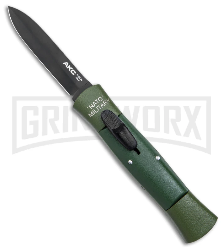 AKC 007 Concord NATO Military OD Green OTF Automatic Knife - Black Dagger 2 AKC 007 Concord NATO Military OD Green OTF Automatic Knife - Black Dagger