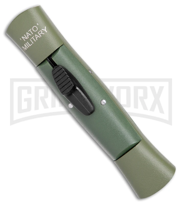AKC 007 Concord NATO Military OD Green OTF Automatic Knife - Satin Flat 4 AKC 007 Concord NATO Military OD Green OTF Automatic Knife - Satin Flat - Image 2