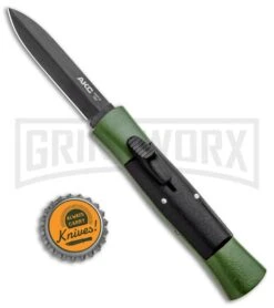 AKC 007 Concord Green/Black OTF Automatic Knife - Dagger Black -Akc AKC 007 Concord OTF Auto Dagger Green Black Black BHQ 96479 jr bottlecap large