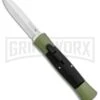 AKC 007 Concord Green/Black OTF Automatic Knife - Dagger Satin -Akc AKC 007 Concord OTF Green Satin Dagger GX 30502 jr large