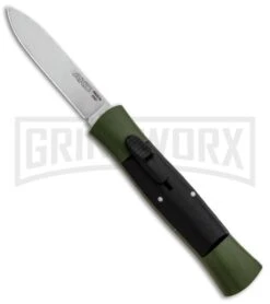 Akc 35 AKC 007 Concord Green/Black OTF Automatic Knife - Flat Satin