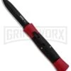 AKC 007 Concord Red/Black OTF Automatic Knife - Dagger Black -Akc AKC 007 Concord OTF Red Black Dagger GX 30497 jr large