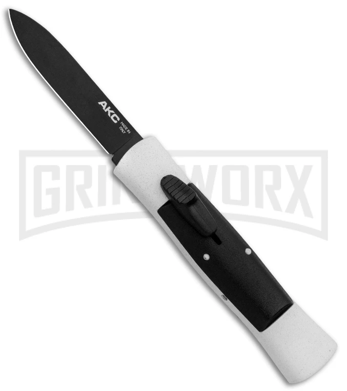 AKC 007 Concord White/Black OTF Automatic Knife - Flat Black 3 AKC 007 Concord White/Black OTF Automatic Knife - Flat Black