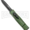 AKC Minion Nato Green OTF Automatic Knife - Dagger Black Plain -Akc AKC 007 Mini Concord OTF Auto NATO Green Dagger Black BHQ 135714 jr large