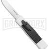 AKC Minion Concord White/Black OTF Automatic Knife - Spear Point Satin Plain 2 AKC Minion Concord White/Black OTF Automatic Knife - Spear Point Satin Plain -Akc AKC 007 Mini Concord OTF Auto White Black Satin BHQ 135712 jr large