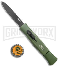 AKC 077 Concord NATO Military Green OTF Automatic Knife - Black Plain -Akc AKC 077 Concord OTF Auto NATO Military Green Black Flat BHQ 50796 jr bottlecap large