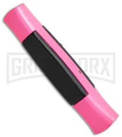 AKC 077 Concord Hot Pink OTF Automatic Knife - Flat Satin Plain -Akc AKC 077 Concord OTF Hot Pink BHQ 72005 jr side large