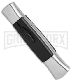 AKC 077 Concord Polish/Black OTF Automatic Knife - Flat Black Plain -Akc AKC 077 Concord Polish Black flat black plain BP 22707 er spine large