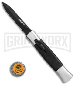 AKC 077 Concord Polish/Black OTF Automatic Knife - Dagger Black -Akc AKC 077 Concord Polish Blackdagger black BP25717 er bottlecap large