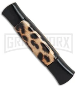 AKC 077 Concord Cheetah OTF Automatic Knife- Flat Grind Black Plain -Akc AKC 077 concord cheetah black BP 19135 er side large