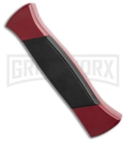 AKC 777 Blackfinger Red/Black OTF Automatic Knife - Black Plain Dagger -Akc AKC 777 Blackfinger Dagger OTF Automatic Knife Red Black 3.375in Black Flat BHQ 184002 hd side large
