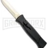 AKC 777 Blackfinger Black OTF Automatic Knife - Dagger Gold Plain -Akc AKC 777 Blackfinger OTF Auto Black Gold Dagger BHQ 92040 jr large