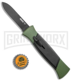 AKC 777 Blackfinger Green/Black OTF Automatic Knife - Black Plain 9 AKC 777 Blackfinger Green/Black OTF Automatic Knife - Black Plain -Akc AKC 777 Blackfinger OTF Auto Green Black Black Flat BHQ 138920 jr bottlecap large