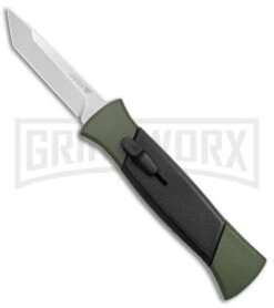 Akc 16 AKC 777 Blackfinger Green/Black OTF Automatic Knife - Satin Tanto