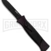 AKC 777 Blackfinger Sim Carbon Fiber OTF Automatic Knife - Black Plain 2 AKC 777 Blackfinger Sim Carbon Fiber OTF Automatic Knife - Black Plain -Akc AKC 777 Blackfinger Sim Carbon Fiber Black Flat BHQ 90290 er large