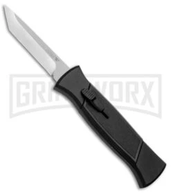 Akc 9 AKC 777 Blackfinger Black OTF Automatic Knife - Stonewash Tanto