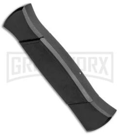 AKC 777 Blackfinger Black OTF Automatic Knife - Stonewash Tanto 8 AKC 777 Blackfinger Black OTF Automatic Knife - Stonewash Tanto -Akc AKC 777 Blackfinger Tanto OTF Auto Black SW BHQ 87413 jr side 2 large