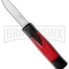 AKC Minion Concord Black/Red OTF Automatic Knife - Dagger Satin Plain -Akc AKC Concord Black Red OTF Auto Dagger Satin GX 35507 jr large