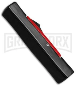 AKC Minion Concord Black/Red OTF Automatic Knife - Dagger Satin Plain -Akc AKC Concord Black Red OTF Auto Dagger Satin GX 35507 jr side large