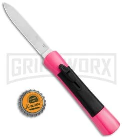 AKC Concord Hot Pink OTF Automatic Knife - Satin Plain -Akc AKC Concord Dagger OTF Hot Pink BHQ 72006 jr bottlecap 2 large