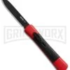AKC Concord Red/Black OTF Automatic Knife - Flat Grind Black Plain 1 AKC Concord Red/Black OTF Automatic Knife - Flat Grind Black Plain -Akc AKC Concord OTF Auto Red Black Black Flat BHQ 24096 jr large