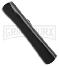 AKC Concord Snake OTF Automatic Knife - Flat Grind Black Drop Point Plain -Akc AKC Concord OTF Automatic Knife Snake 3.25in Black Flat BHQ 184001 hd side large