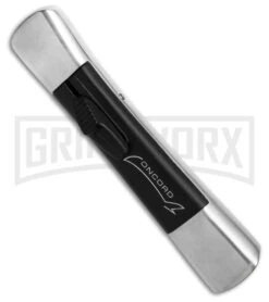 AKC Concord Polish/Black OTF Automatic Knife - Black Plain -Akc AKC Concord Polish Black OTF AK Black Plain GX 41627 td spine large