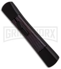 AKC Concord Sim Carbon Fiber OTF Automatic Knife - Flat Black -Akc AKC Concord Sim Carbon Fiber black flat BHQ 90291 er spine large