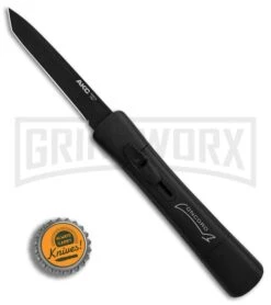 AKC Concord Black OTF Automatic Knife - Tanto Black Plain -Akc AKC Concord Tanto Black Black BHQ 90285 er bottlecap large