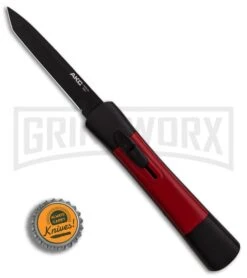 AKC Concord Black/Red OTF Automatic Knife - Tanto Black Plain -Akc AKC Concord Tanto Black Red Black BHQ 90288 er bottlecap large