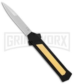 AKC F-16 Brass D/A OTF Automatic Knife - Bayo Satin Plain