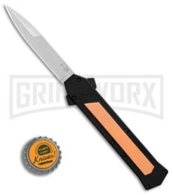 AKC F-16 Copper D/A OTF Automatic Knife - Bayo Satin Plain -Akc AKC F 16 BHQ Exclusive Copper Bayo Satin Plain GX 30992 er bottlecap large