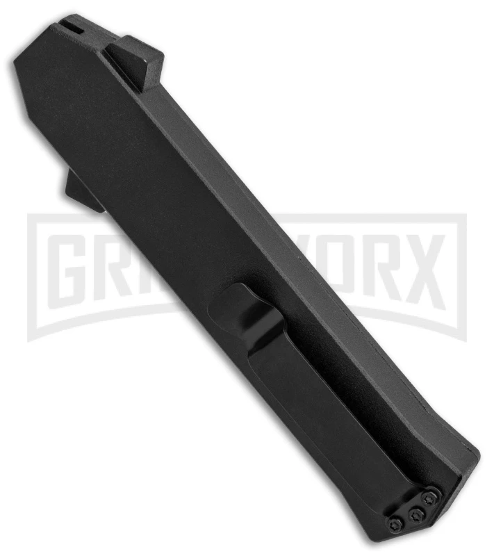 AKC F-16 Black D/A OTF Automatic Knife - Dagger Satin Plain 4 AKC F-16 Black D/A OTF Automatic Knife - Dagger Satin Plain - Image 2