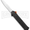 AKC F-16 Black D/A OTF Automatic Knife + Orange Button - Bayo Satin Plain -Akc AKC F 16 DA Bayo OTF Auto Black Orange Button Satin BHQ 102935 jr large