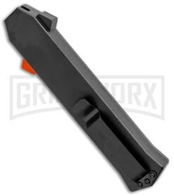 AKC F-16 Black D/A OTF Automatic Knife + Orange Button - Bayo Satin Plain 8 AKC F-16 Black D/A OTF Automatic Knife + Orange Button - Bayo Satin Plain -Akc AKC F 16 DA Bayo OTF Auto Black Orange Button Satin BHQ 102935 jr side large