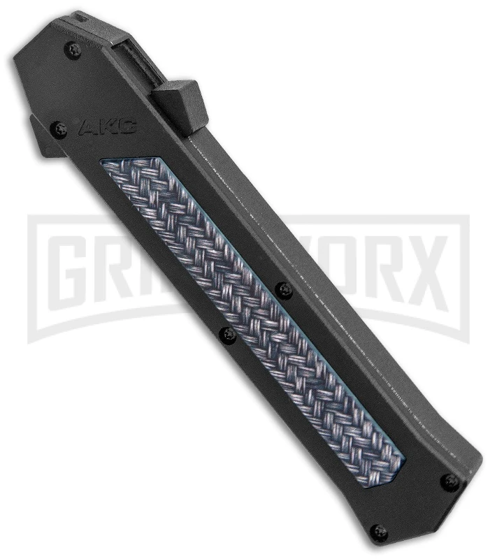 AKC F-16 Weave D/A OTF Automatic Knife - Bayo Satin Plain 4 AKC F-16 Weave D/A OTF Automatic Knife - Bayo Satin Plain - Image 2