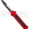 AKC F-16 Red D/A OTF Automatic Knife - Bayo Two Tone Plain -Akc AKC F 16 DA Bayo OTF Auto Red BHQ 112389 jr large