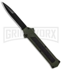 AKC F-16 OD Green D/A OTF Automatic Knife - Bayo Black Plain