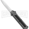 AKC F-16 Gray D/A OTF Automatic Knife - Dagger Satin Plain -Akc AKC F 16 DA Dagger OTF Auto Gray Satin BHQ 92691 jr large