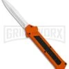 AKC F-16 Orange D/A OTF Automatic Knife - Dagger Satin Plain -Akc AKC F 16 DA Dagger OTF Auto Orange Satin BHQ 91966 jr large