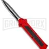 AKC F-16 Red D/A Dagger OTF Automatic Knife - Dagger Two Tone Plain -Akc AKC F 16 DA Dagger OTF Auto Red TT BHQ 112389 jr large