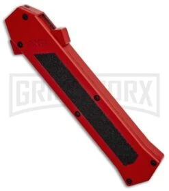 AKC F-16 Red D/A OTF Automatic Knife - Dagger Satin Plain -Akc AKC F 16 DA Dagger Red Satin BHQ 87409 er spine large