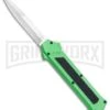 AKC F-16 Green D/A OTF Automatic Knife - Bayo Satin Plain -Akc AKC F 16 Green DA OTF Bayo Satin Plain BP 23855 jr large