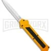 AKC F-16 Yellow D/A OTF Automatic Knife - Bayonet Satin Plain -Akc AKC F 16 Yellow DA OTF Auto Bayo Satin GX 37617 jr large
