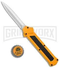 AKC F-16 Yellow D/A OTF Automatic Knife - Dagger Satin Plain 9 AKC F-16 Yellow D/A OTF Automatic Knife - Dagger Satin Plain -Akc AKC F 16 Yellow DA OTF Auto Dagger Satin GX 37626 jr bottlecap large