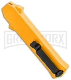AKC F-16 Yellow D/A OTF Automatic Knife - Dagger Satin Plain 8 AKC F-16 Yellow D/A OTF Automatic Knife - Dagger Satin Plain -Akc AKC F 16 Yellow DA OTF Auto Dagger Satin GX 37626 jr side large