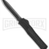 AKC F-20 Black D/A OTF Automatic Knife - Spear Point Black Plain 2 AKC F-20 Black D/A OTF Automatic Knife - Spear Point Black Plain -Akc AKC F 20 DA Dagger OTF Auto Black Black BHQ 140839 jr large