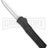 AKC F-20 Black D/A OTF Automatic Knife - Dagger Satin Plain 2 AKC F-20 Black D/A OTF Automatic Knife - Dagger Satin Plain -Akc AKC F 20 DA Dagger OTF Auto Black CF Satin BHQ 141100 jr large